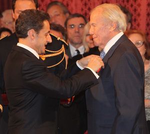 M. le Président de la République, Nicolas Sarkozy et le chef d'orchestre, Georges Prêtre - Copyright : Présidence de la République - L.BLEVENNEC / P.SEGRETTE - JPEG
